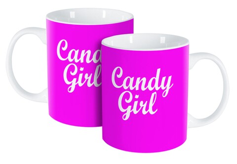 Cana happy candy girl, ambition, 350 ml, portelan, roz