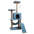 Casă pentru pisici, Paws & Whiskers, Midas, MATERIAL TEXTIL WELSOFT, Turcoaz