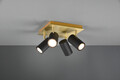 Plafoniera Marley, TRIO, 24x24x15 cm, 35W, 4x GU10, metal, negru/auriu