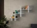 Raft pentru perete, Wooden Art, Valentino White, 140x84x22 cm