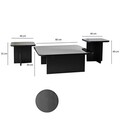 Set masuta de cafea, Neostill, Jazz, PAL, Negru / Fume