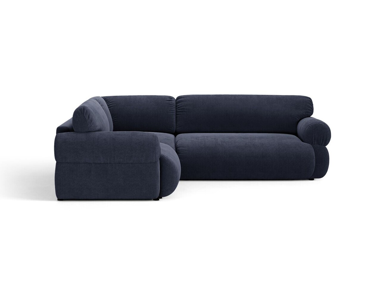 Coltar simetric 5 locuri, Ophelia, Micadoni Home, 259x259x84 cm, tesatura structurata, albastru navy — imaginea 2