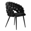 Scaun Bubble, Homla, 61x57.5x81.7 cm, metal/catifea din poliester, negru