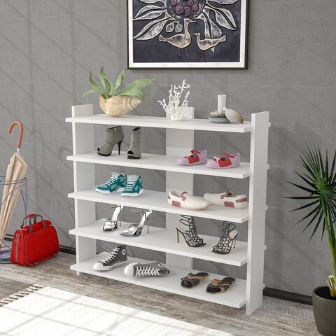 Pantofar raffline, 100x29.5x90 cm, pal, alb