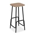 Set masa si scaune de bar 3 piese Braxton Dark, Versa, 60 x 60 x 102 cm, metal/MDF