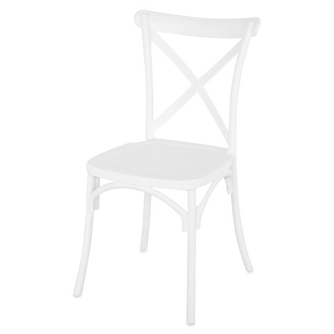 Scaun suprapozabil, alvin, l.48 l.52 h.89, plastic, alb