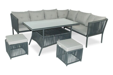 Set mobilier de gradina, jumilla, shangai 6, gri