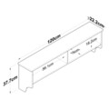 Cuier, Wren, P2 - 2460, 120 x 37.2 x 22.2 cm, pal melaminat/metal, alb/nuc