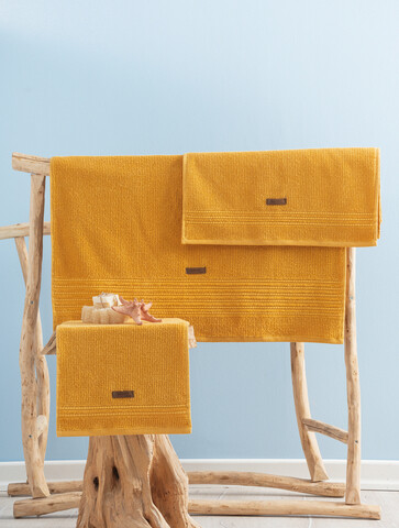 Set de prosoape, Cotton Box, Wellness, Bumbac, Galben