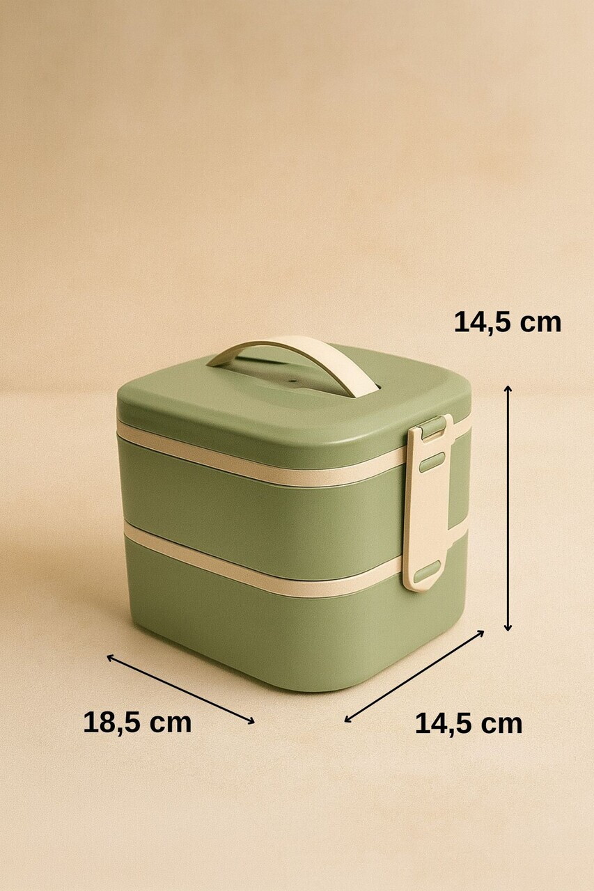 Cutie pentru pranz, Hermia, 721CBL1311, Inox, Izolat in vid, Verde - view 7