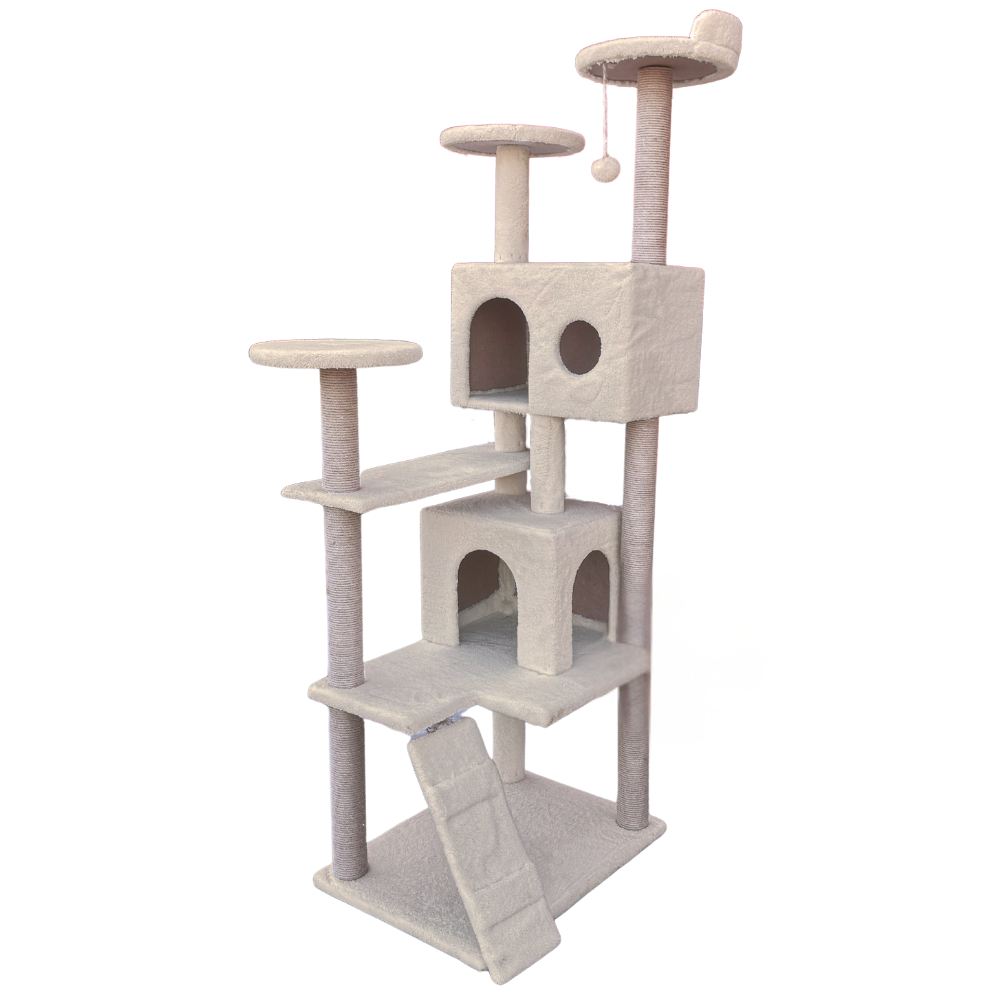 Casă pentru pisici, Paws & Whiskers, Siena, MATERIAL TEXTIL WELSOFT, Bej