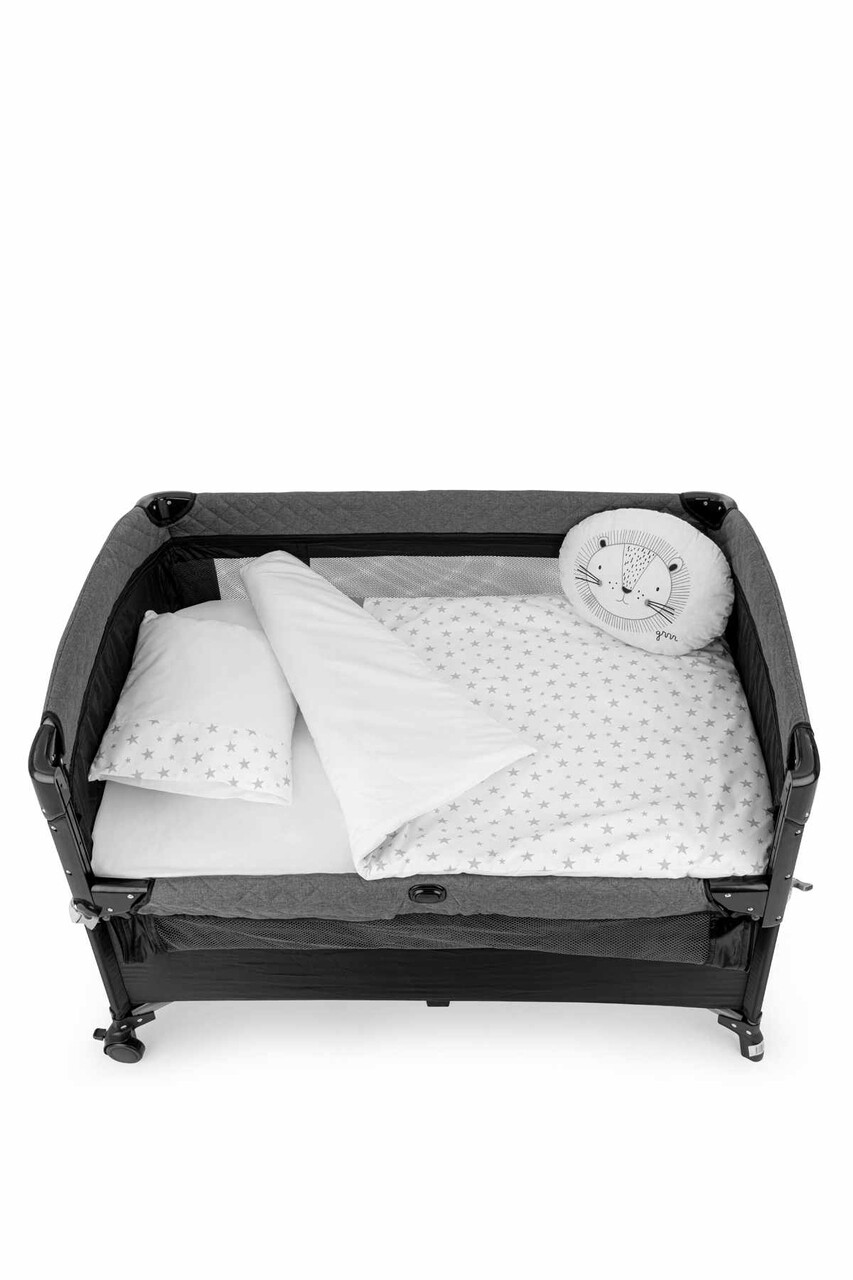 Set de dormit pentru bebelusi cu protectie laterala, Wallxpert, Park, Bej - imagine 3