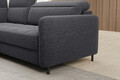 Coltar extensibil stanga 3 locuri ELTAP, LT-05AS, Barea, 208x160x100 cm, lemn/poliester, gri inchis