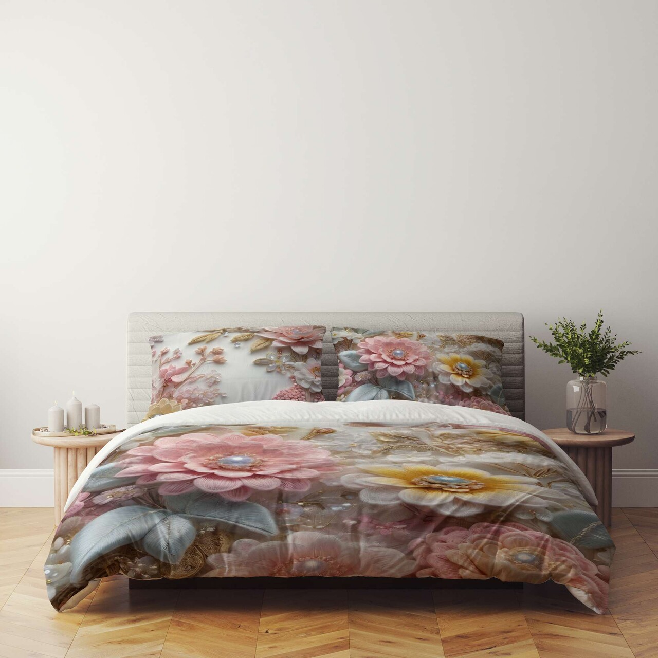 Set husă de pilotă dublă (FR), L'essentiel Maison, FLW_DVT25-16, Multicolor - view 3