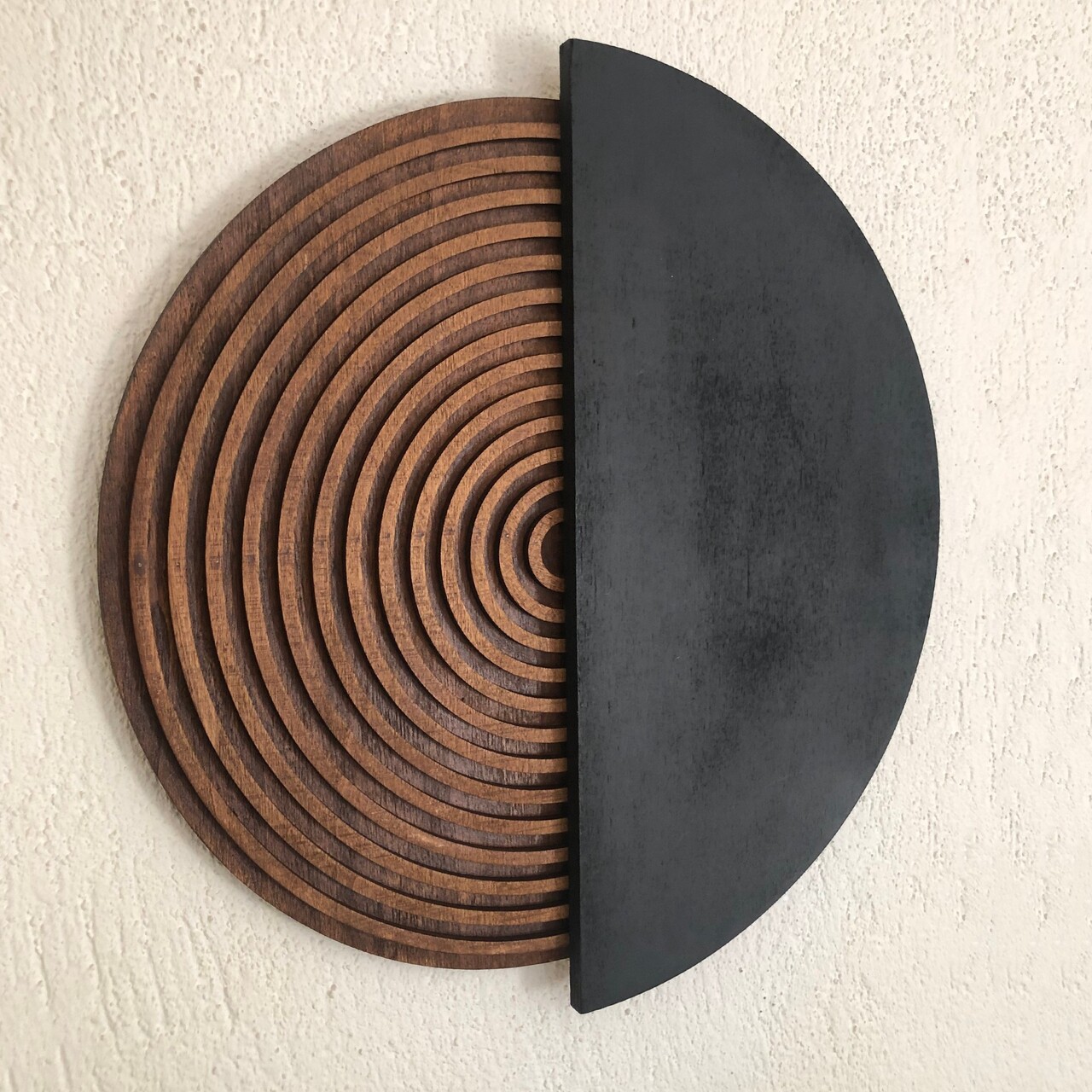 Decoratiune de perete, ART143, Dimensiune: 50 x 50 cm, Natural/Negru - view 5