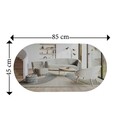 Oglinda decorativa, Siam, Riors, 45x85x2.2 cm, MDF , Transparent/Auriu