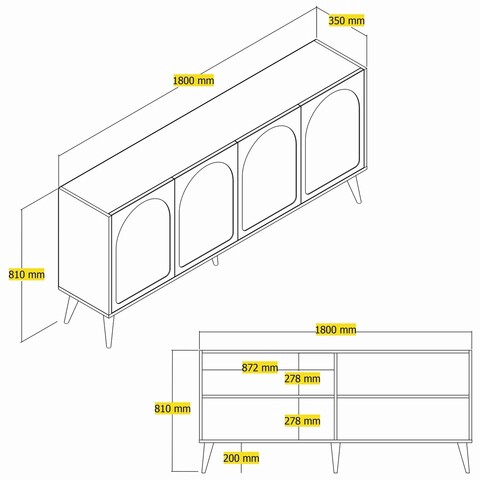Consola, Hommy Craft, Lyon 81, 180x81x35 cm, PAL, Atlas / Nuc