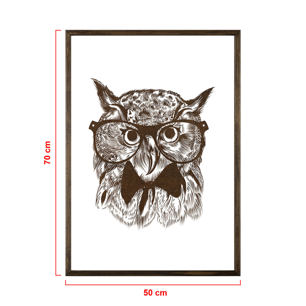 Tablou decorativ, TD170, Lemn, Desenat manual, Natural