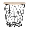 Masuta de cafea Scandi, Homla, 39x38 cm, metal/lemn, negru