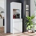 Dulap multifunctional, Hanah Home, 2736, 60x180x42 cm, PAL MELAMINAT, Alb