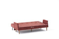 Canapea extensibila cu 3 locuri, Balcab Home, 825BLC2675, Lemn / Metal, Rosu claret