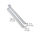 Organizator curele si cravate, Wenko, Tie, 36 x 5 x 4.5 cm, metal, gri