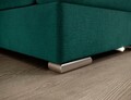 Coltar extensibil stanga 3 locuri ELTAP, LT-35NU, Siber, 270x186x93 cm, lemn/poliester, verde inchis