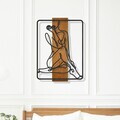Decoratiune de perete, Muse, Cadru: Lemn (Grosime: 2 cm), Nuc negru