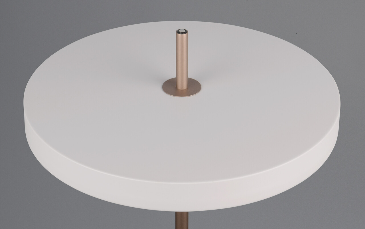 Lampadar Keaton, TRIO, 40x138 cm, 21W, 1x SMD, metal, gri/auriu