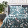 Lenjerie de pat dubla Grelio, Homla, 3 piese, 160x200 cm, bumbac satinat, multicolor