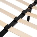Pat tapitat Mikkel, Homla, 160x200 cm, metal/MDF/textil, gri