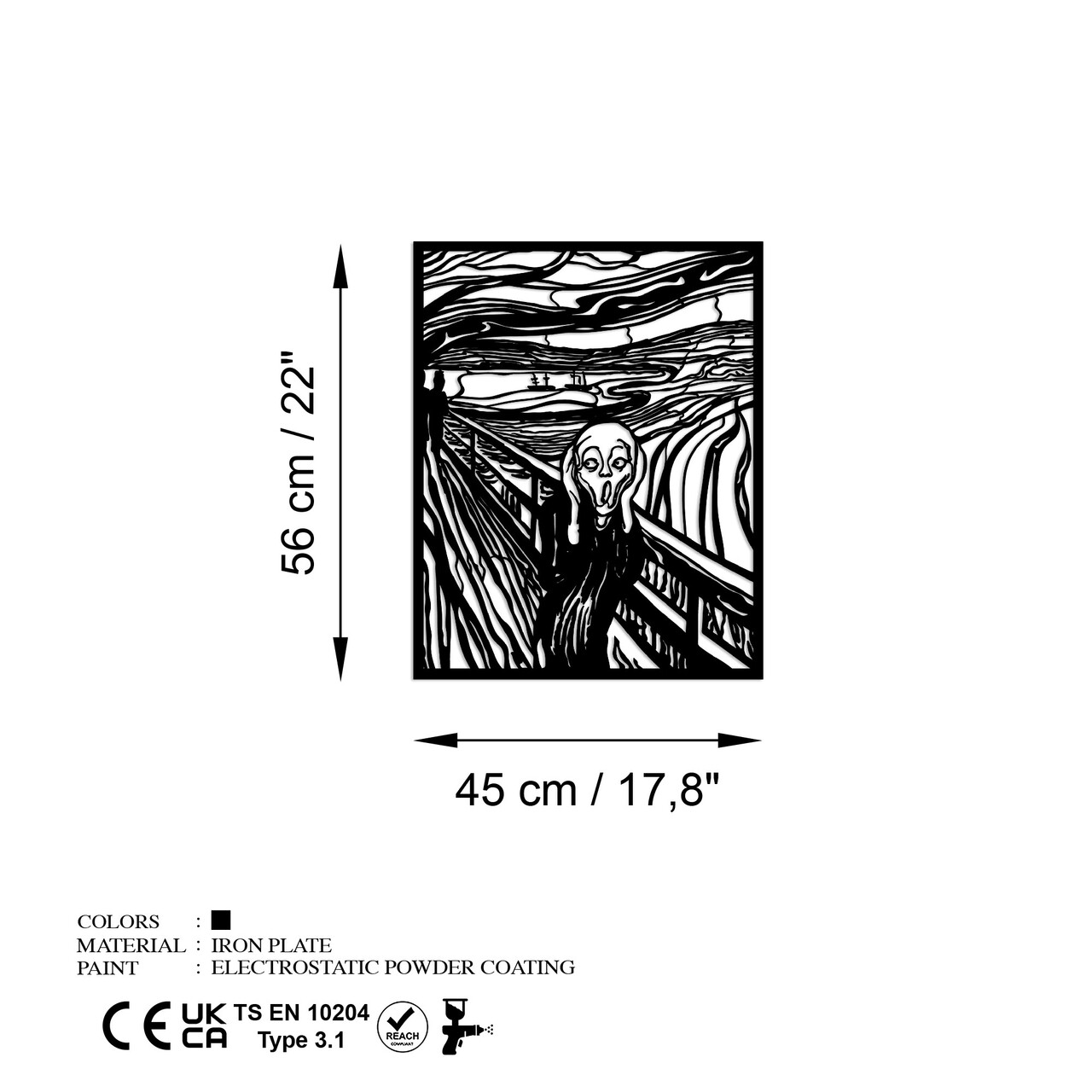 Decoratiune de perete, Grido, (Grosime: 1,5 mm), Negru - view 7