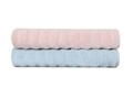 Set 2 prosoape de baie 406, Beverly Hills Polo Club, 70x140 cm, bumbac, roz/albastru