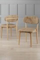 Set scaune 6 piese, Hanah Home, Onex, Cappuccino / Lemn natural
