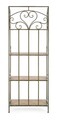 Etajera pliabila Guenda, Bizzotto, 59x28x167 cm, otel/MDF, verde inchis