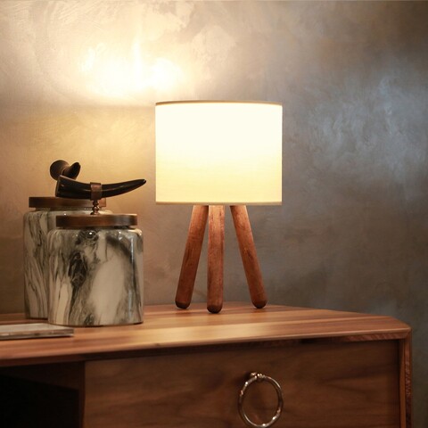 Lampa de masa, ayd-2940, insignio, 19 x 15 x 32 cm, 1 x e27, 60w, bej