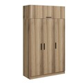 Dulap pentru haine, Minerva, Minar 3 Kapak 2 Çekmece 255, 135x255x52 cm, PAL, Iată-l