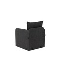 Canapea extensibilă cu 1 loc, Futon, 859FTN2882, Metal , Gri inchis