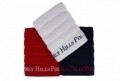 Set 3 prosoape de maini Beverly Hills Polo Club, 50x90 cm, 100% bumbac, Dark Blue/White/Red