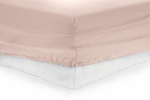 Cearceaf de pat cu elastic Pink Heinner, 90×200 cm, 100% bumbac, roz