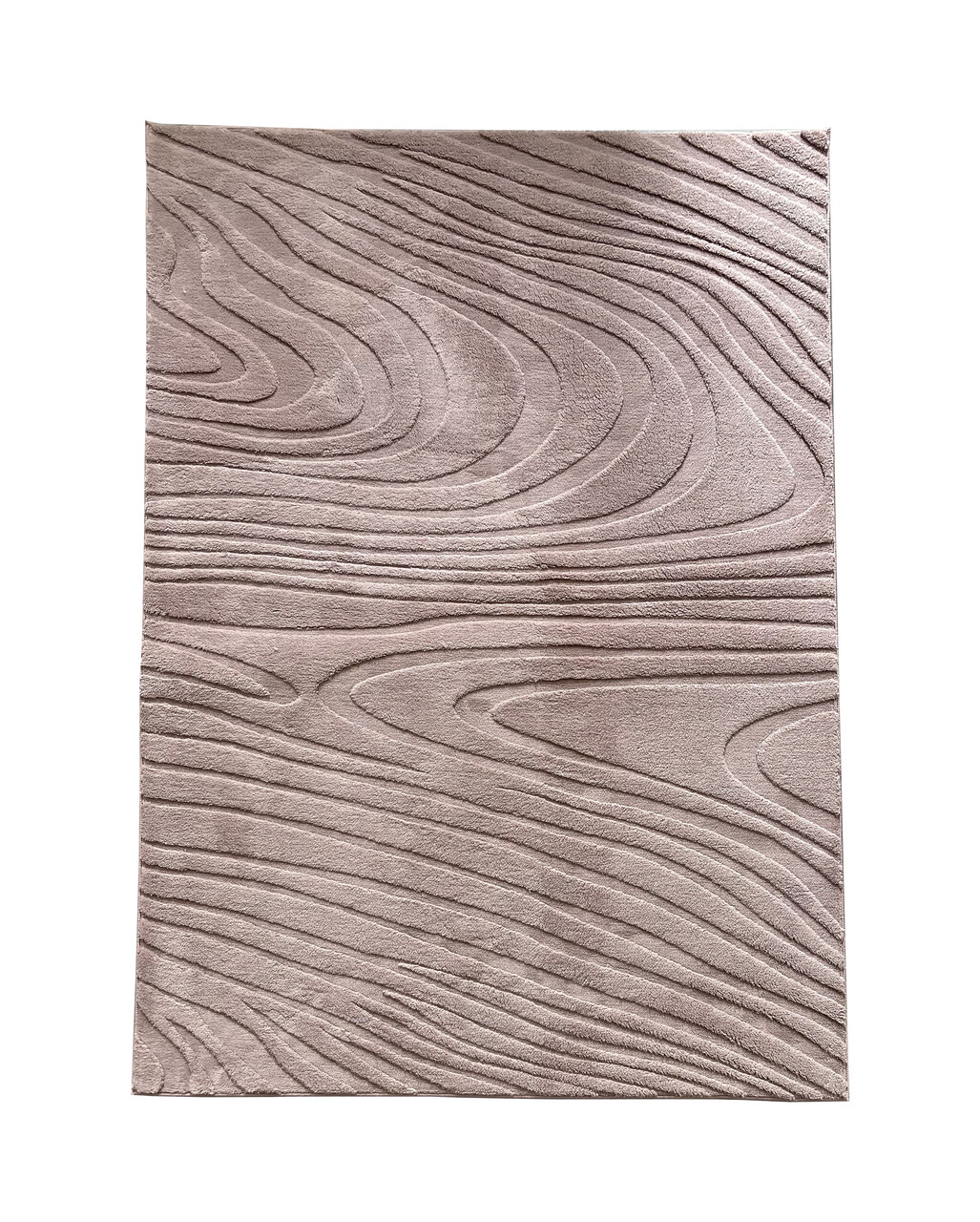 Covor 3D cu model in relief, Wave, Heinner, 120x160 cm, poliester, maro