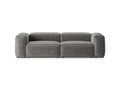 Canapea 3 locuri, Bergamo, Cosmopolitan Design, 264x108x70 cm, catifea chenille raiata, gri deschis