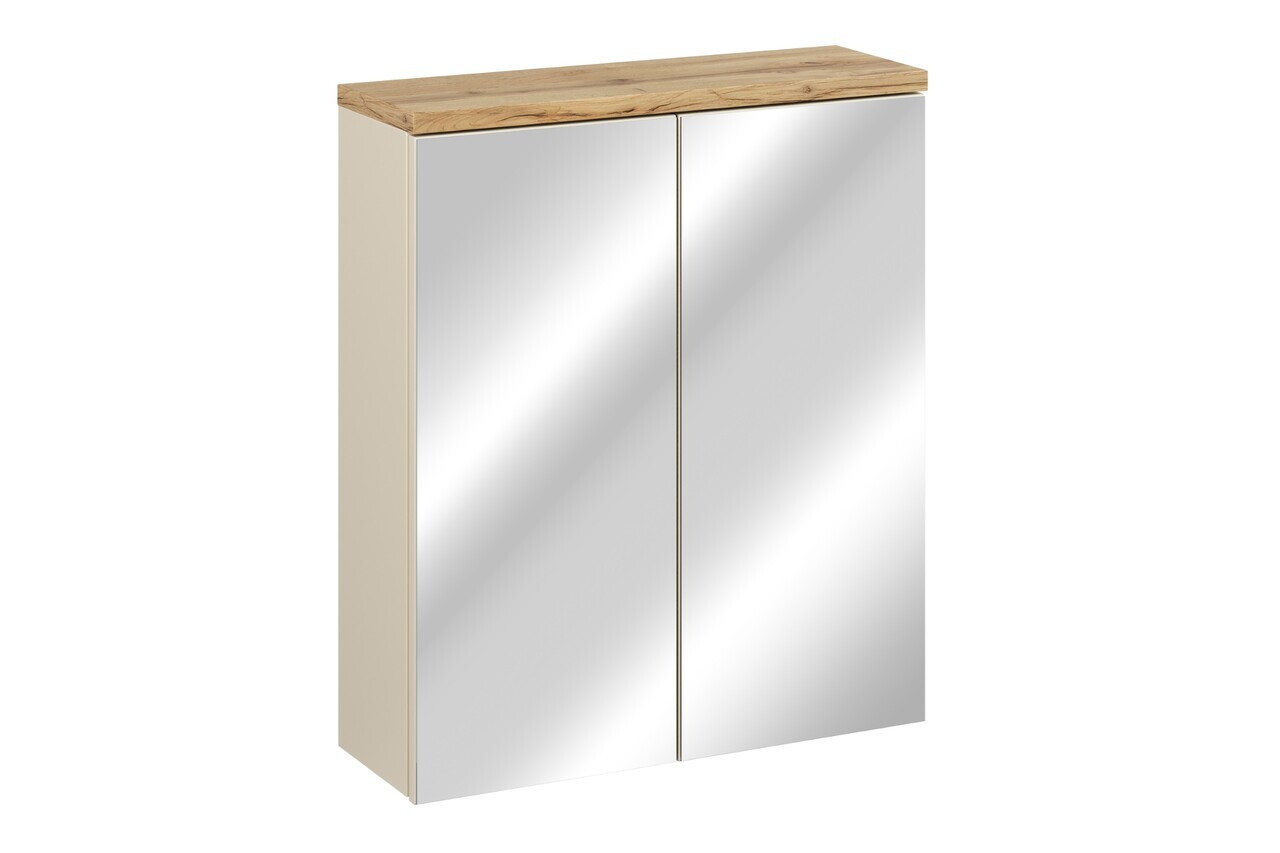 Set mobilier baie Bali Cashmere Wotan 60 cm, dulap inalt, masca cu lavoar si cabinet cu oglinda, Comad, MDF/PAL, casmir - view 12
