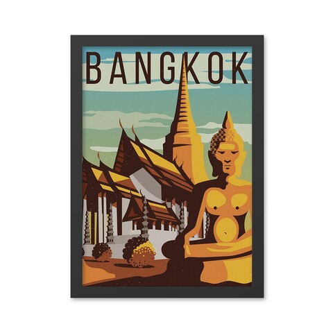 Tablou decorativ, Bangkok (40 x 55), MDF , Polistiren, Multicolor