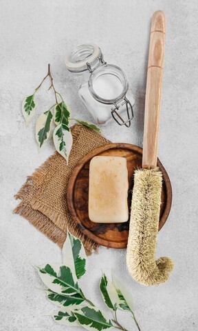 Perie pentru sticle, mia, mia0004, 5x5x26 cm, fibre naturale, lemn