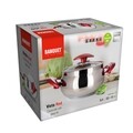 Oala cu capac Vista Red, Banquet, 22x13 cm, 5 L, inox/sticla