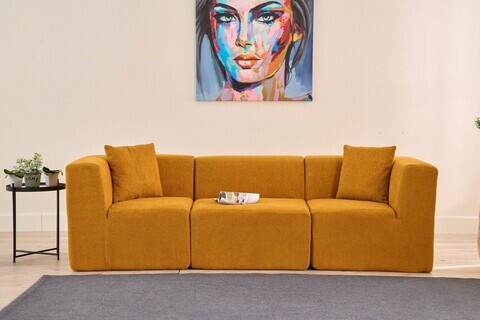 Canapea 3 locuri, Atelier del Sofa, 613LFS1115, Portocaliu