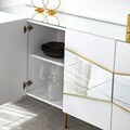 Consola, Neostill, Nice, 180x80x40 cm, PAL, Alb/Auriu