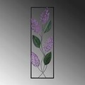 Decoratiune de perete, Leaf, Metal, Dimensiune: 90 x 32 cm, Multicolor