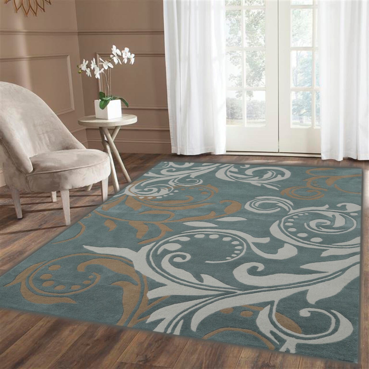 Covor Waves Bedora,100x200 Cm, 100% Lana, Multicolor, Finisat Manual